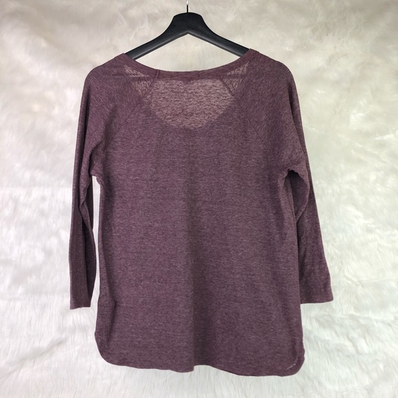 SOLD James Perse Curved Hem Baseball Pullover - Picture 3 of 4